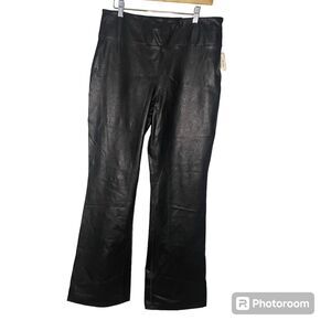 Aeropostale Womens High Rise Faux Leather Leggings Size Large Flare Leg NWT